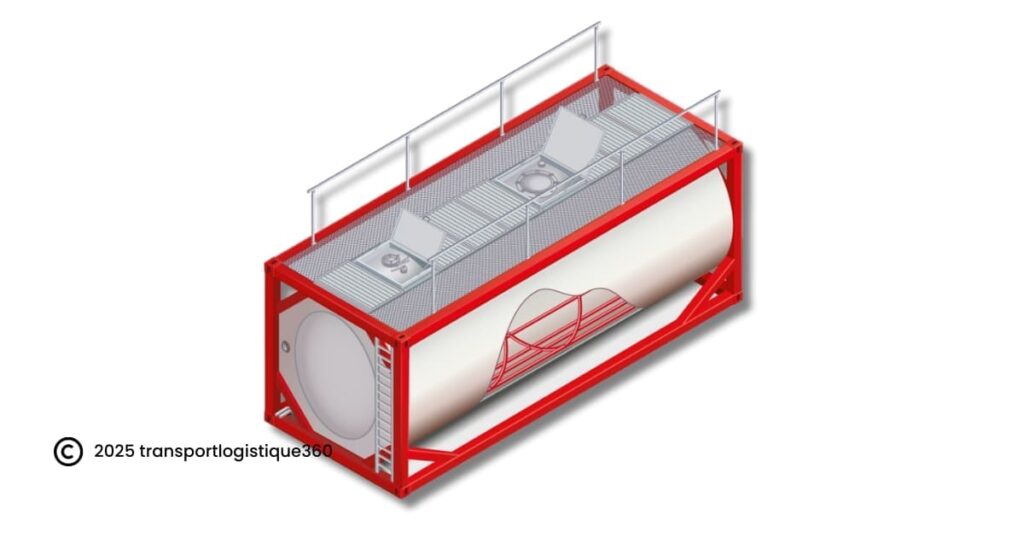 Conteneur Tank de 20 pieds pour le transport sécurisé de liquides alimentaires ou chimiques