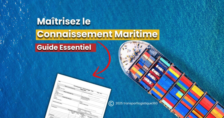 "Porte-conteneurs colorés dans l'océan illustrant l'importance du connaissement maritime en logistique internationale"