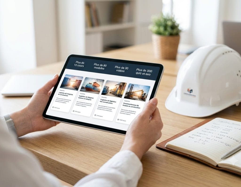 Interface de formation en ligne TL360 avec quiz et modules pédagogiques